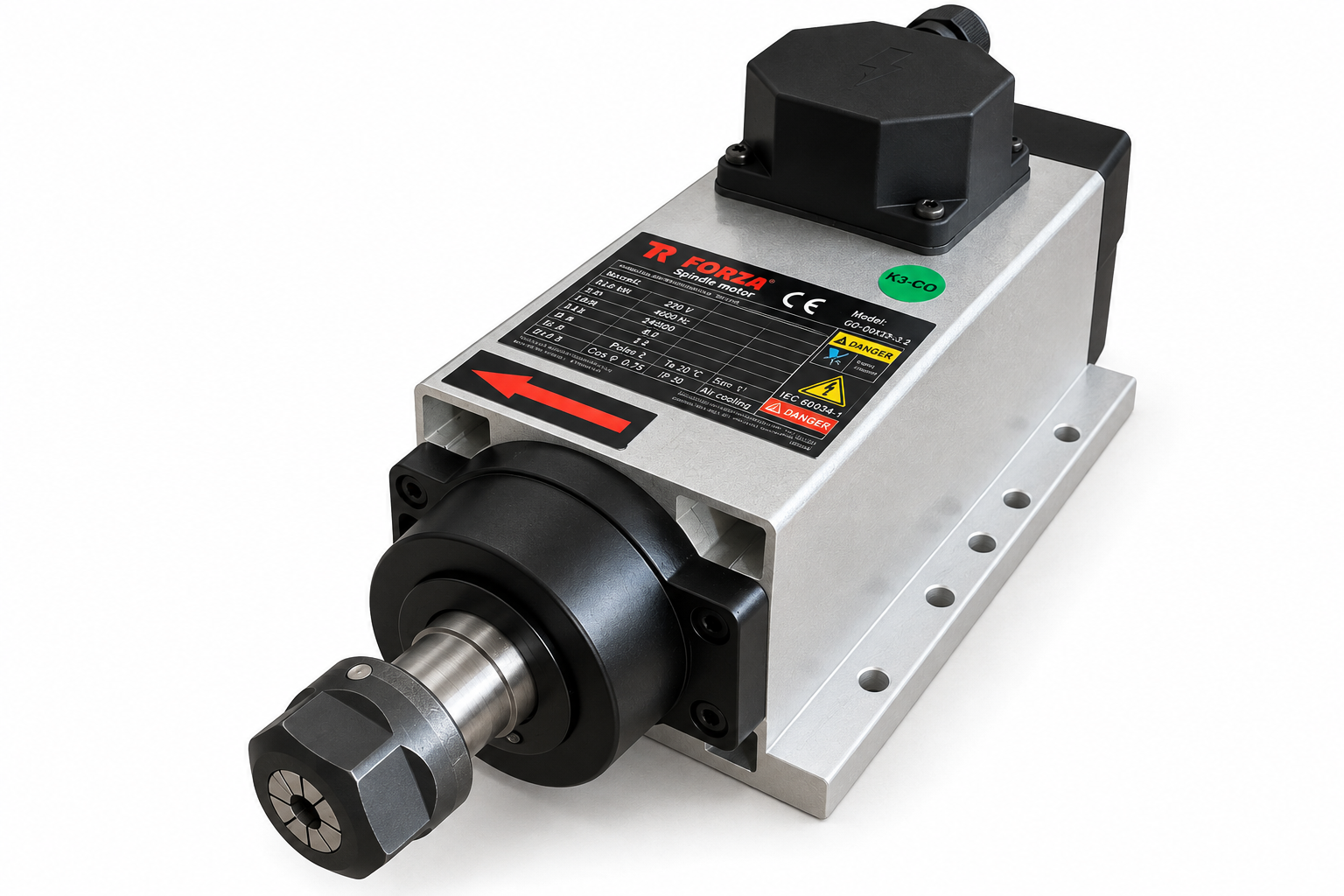 2.2 kW ER20 Air-Cooled Spindle Motor — FSC80X73-2.2